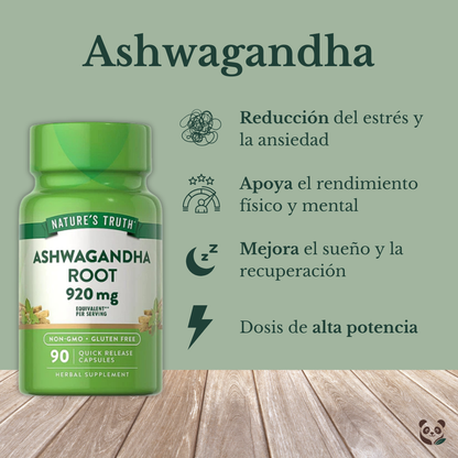 Extracto de Raíz de Ashwagandha Nature's Truth | Enfoque y calma natural Nature's Truth