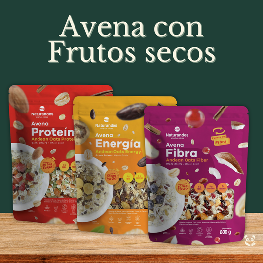 Avena con Frutos Secos | Fibra, proteína y energía vegetal Naturandes