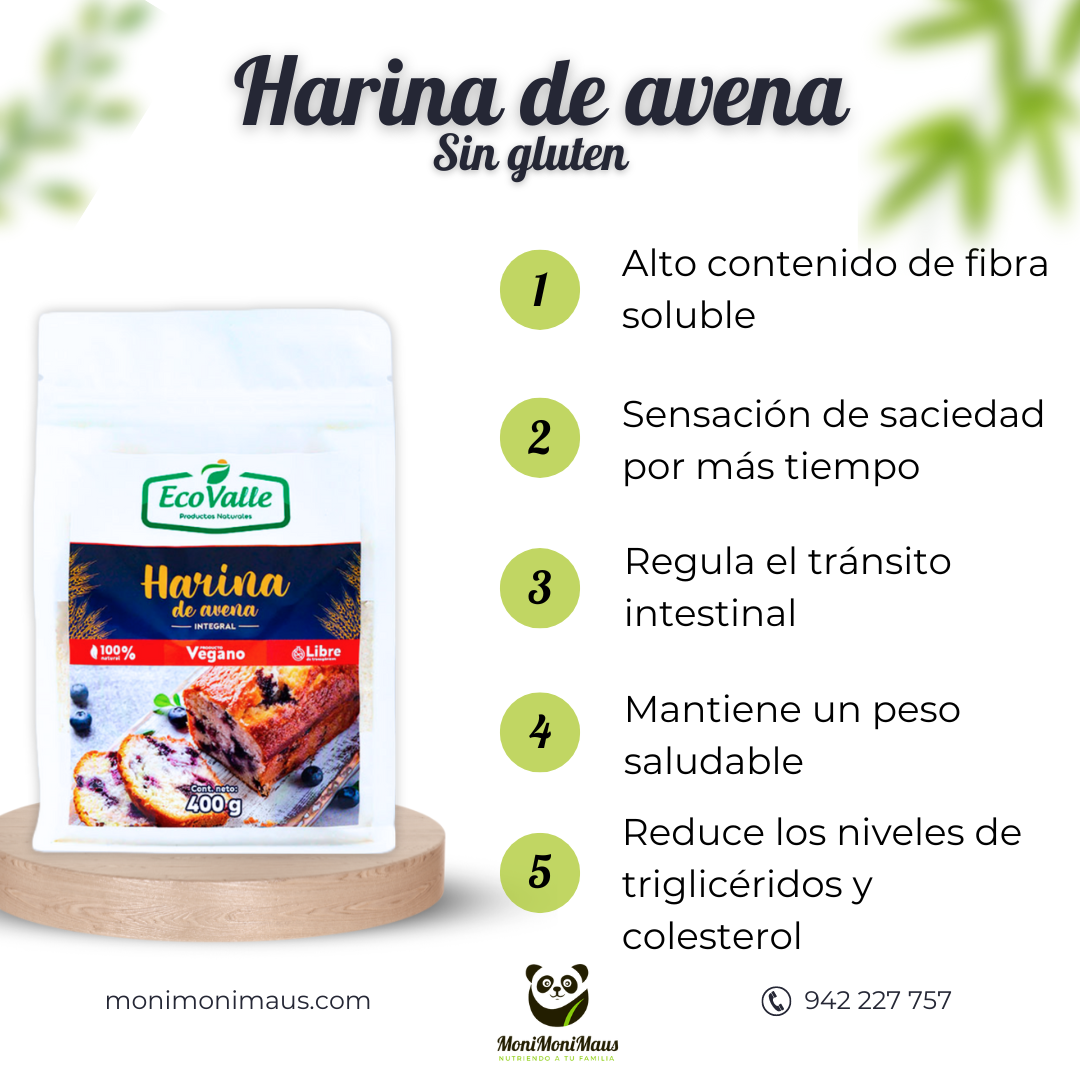 Harina de avena sin gluten 400 g