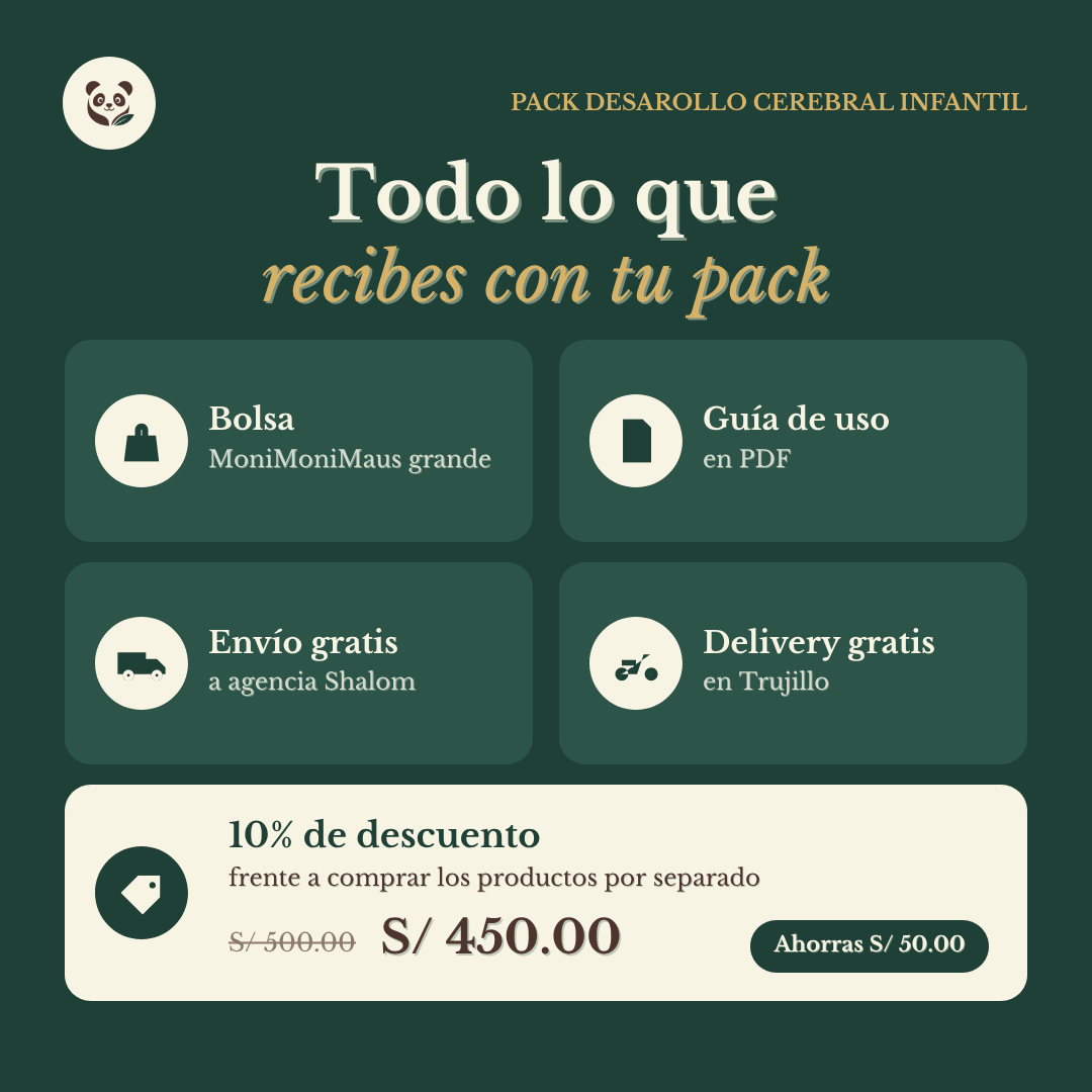 Pack Desarollo Cerebral Infantil | 2 meses de apoyo nutricional para el desarrollo cerebral MoniMoniMaus