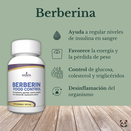 Berberina en cápsulas | Apoyo natural para regular glucosa e insulina Nanita Foods