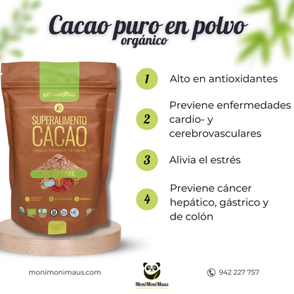 Cacao criollo orgánico Ecoandino