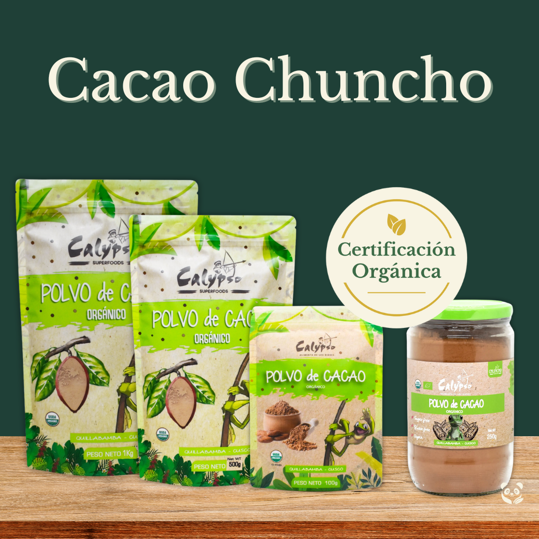 Cacao Chuncho Orgánico en Polvo | Antioxidante ancestral de Quillabamba Calypso