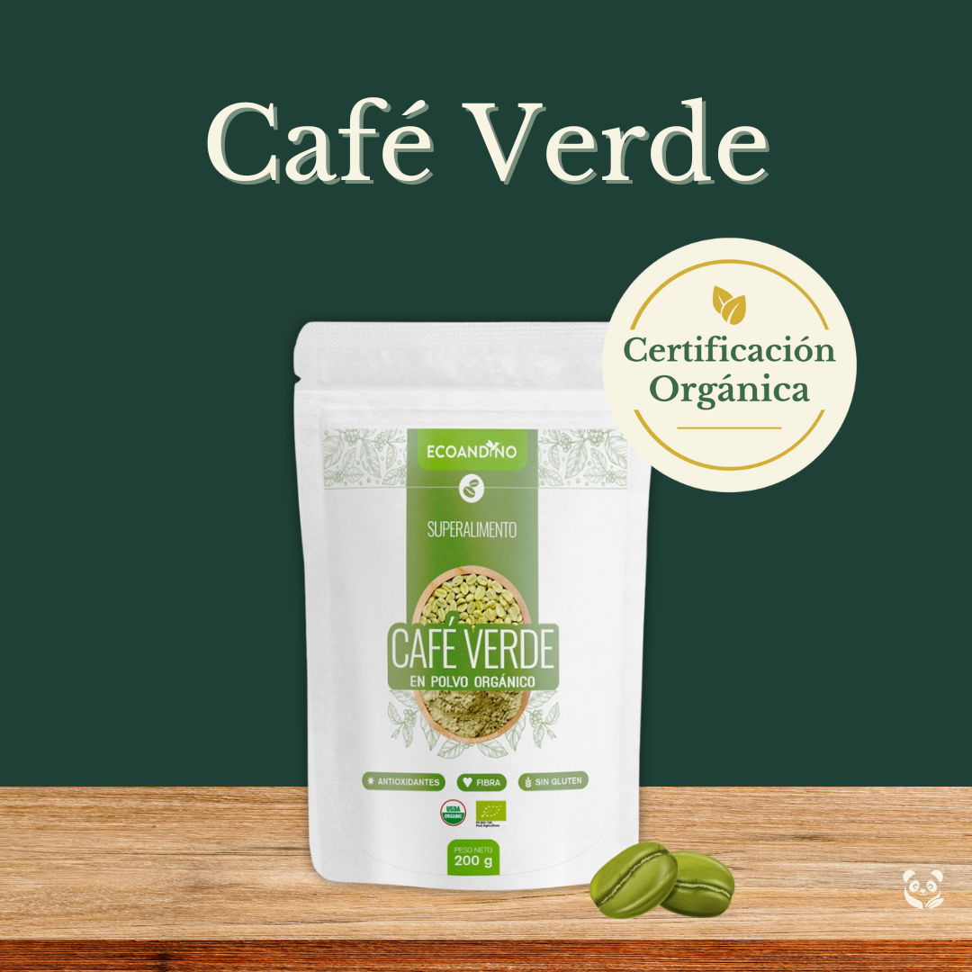 Café Verde Orgánico en Polvo | Apoya tu metabolismo de forma natural Ecoandino