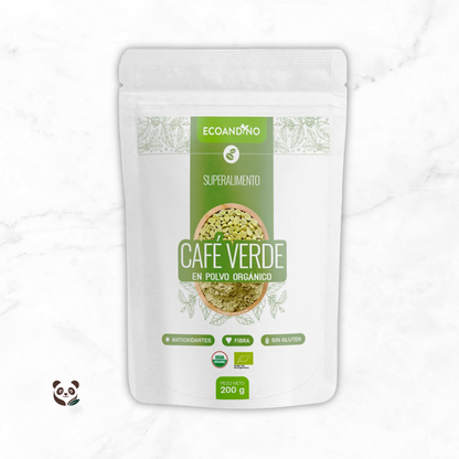 Café Verde Orgánico en Polvo | Apoya tu metabolismo de forma natural Ecoandino