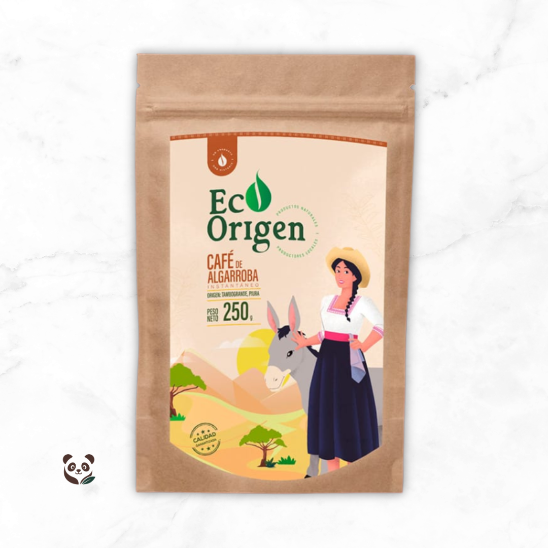 Café de algarroba instantáneo | Fuente de hierro y calcio, sin cafeína Eco Origen