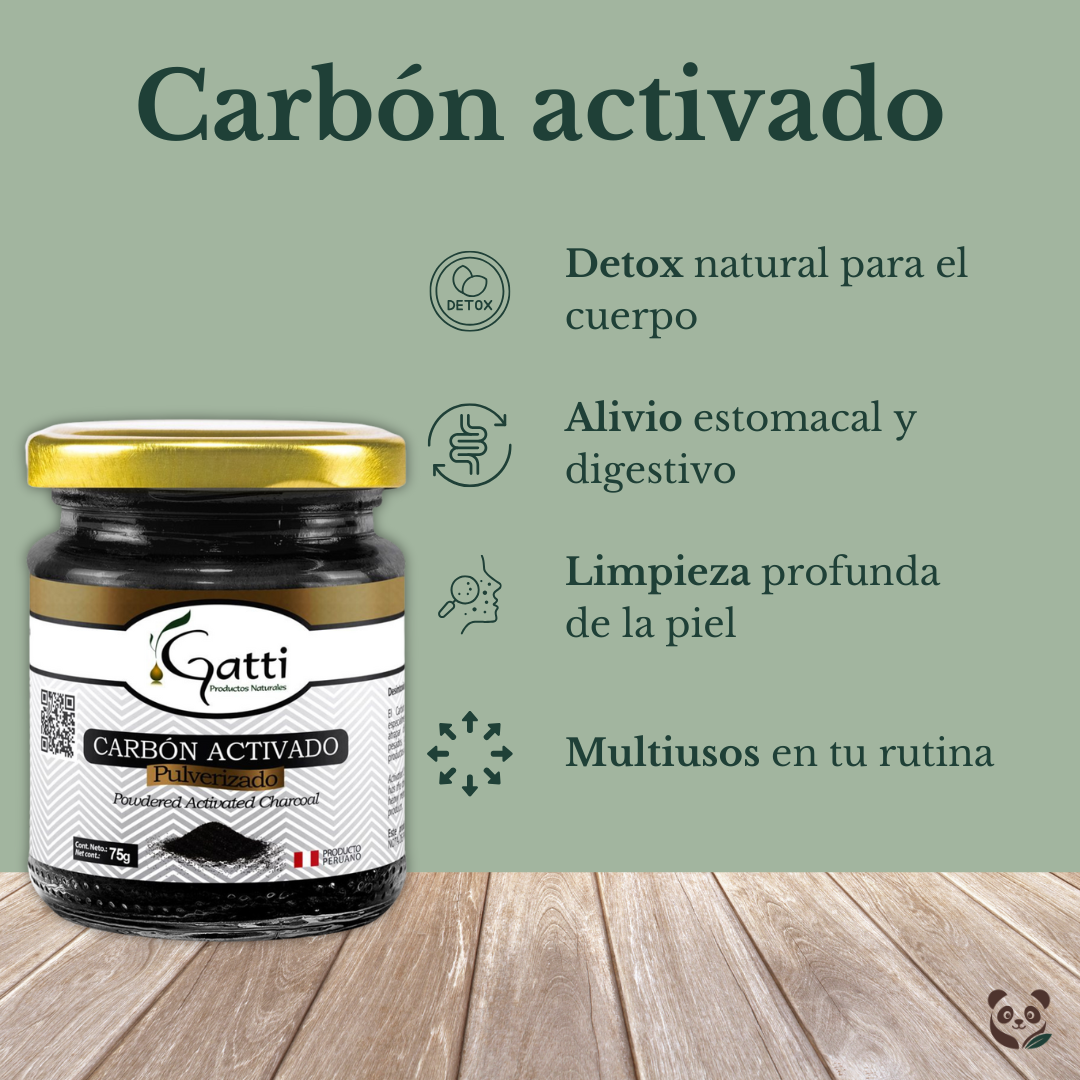 Carbón Activado en polvo | Detox y Bienestar Digestivo Gatti