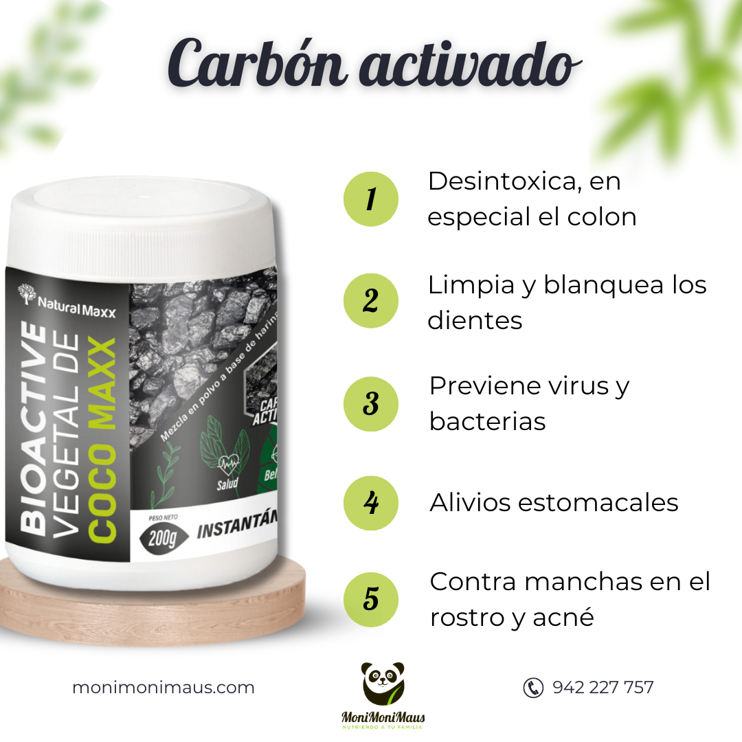 Carbón Activado de Coco NaturalMaxx