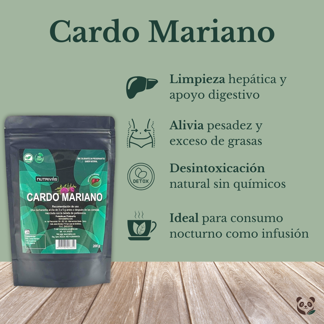 Cardo Mariano + Alcachofa | Detox hepático y digestión natural Nutrivás