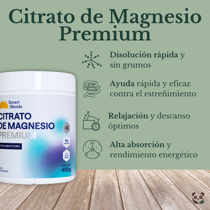 Citrato de Magnesio Premium | Disolución rápida y máxima absorción Smartblends