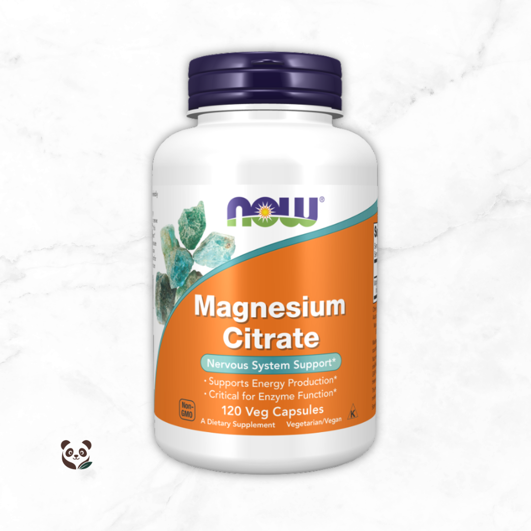 Citrato de Magnesio NOW | Apoyo natural para músculos, nervios y digestión Now Foods