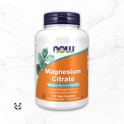 Citrato de Magnesio NOW | Apoyo natural para músculos, nervios y digestión Now Foods