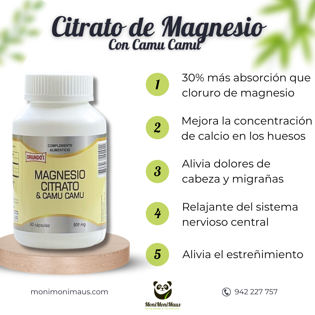 Citrato de Magnesio + Camu Camu Oriundo's