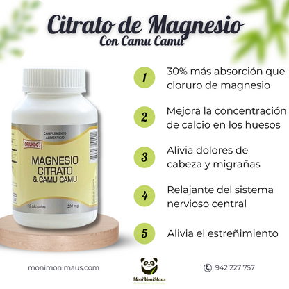 Citrato de Magnesio + Camu Camu Oriundo's