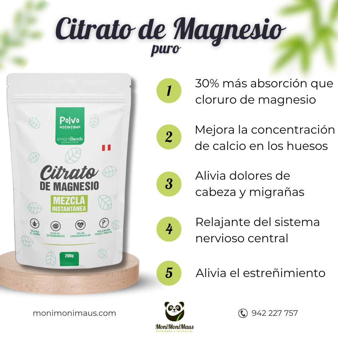 Citrato de Magnesio puro Smart Blends