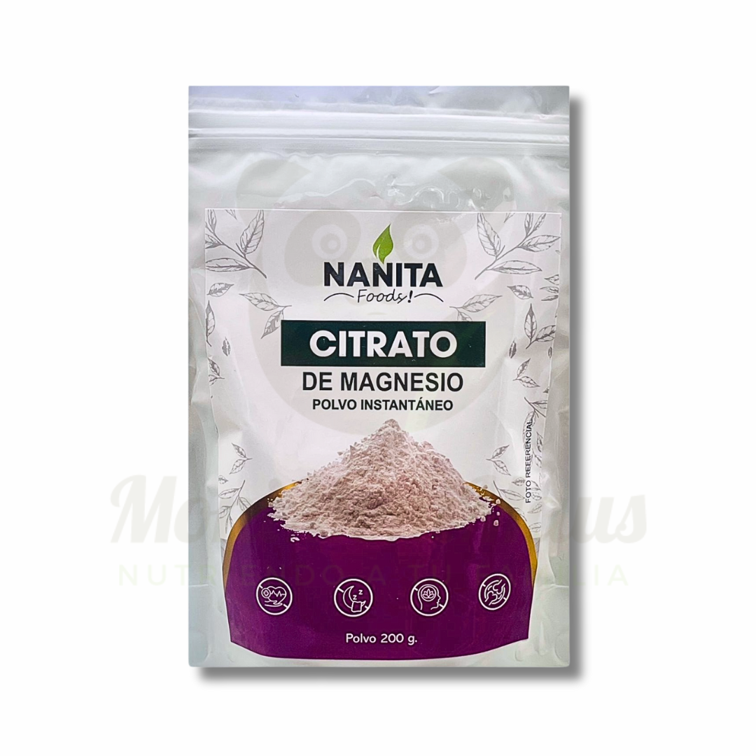 Citrato de Magnesio puro americano Nanita Foods