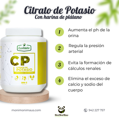 Citrato de Potasio +  Harina de plátano Ecovalle