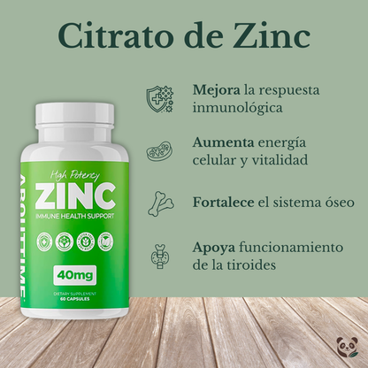 Zinc 40mg | Inmunidad y energía celular ABOUTTIME