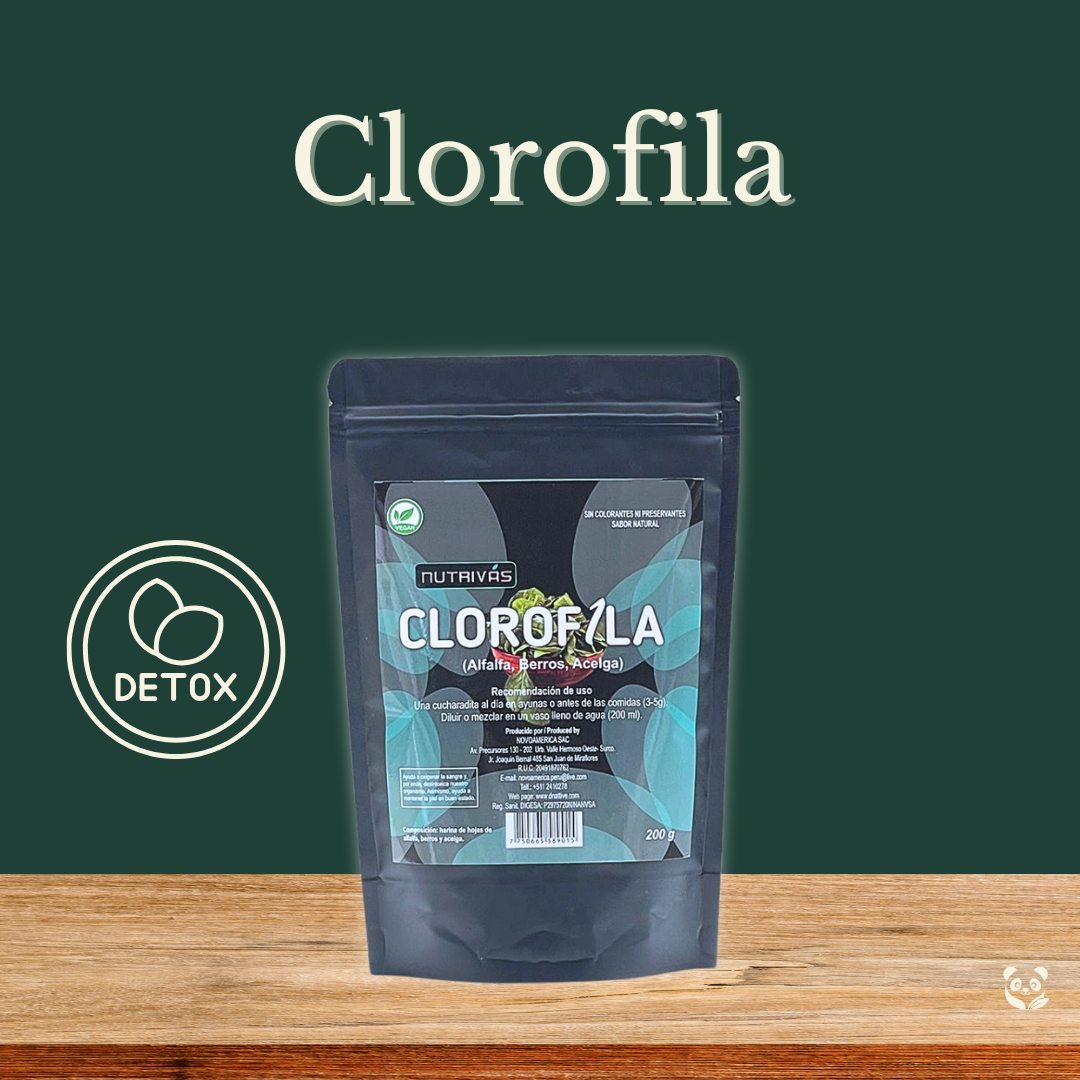 Clorofila | A base de Alfalfa | Desintoxica y oxigena naturalmente Nutrivás
