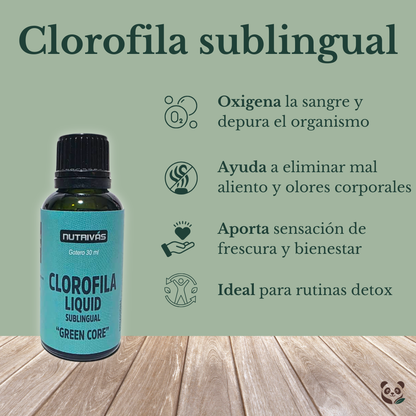 Clorofila líquida Sublingual | Detox de rápida absorción Nutrivás