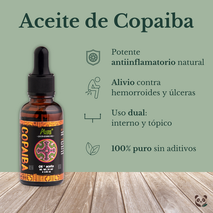 Aceite de Copaiba | Antiinflamatorio natural y regenerador | Uso interno y externo Amazon Andes