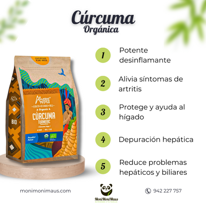 Cúrcuma pura orgánica Amazon Andes