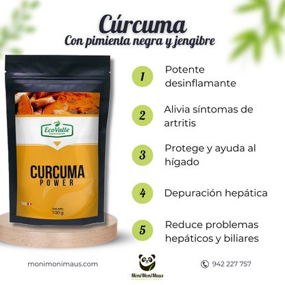 Cúrcuma con Pimienta y Jengibre EcoValle