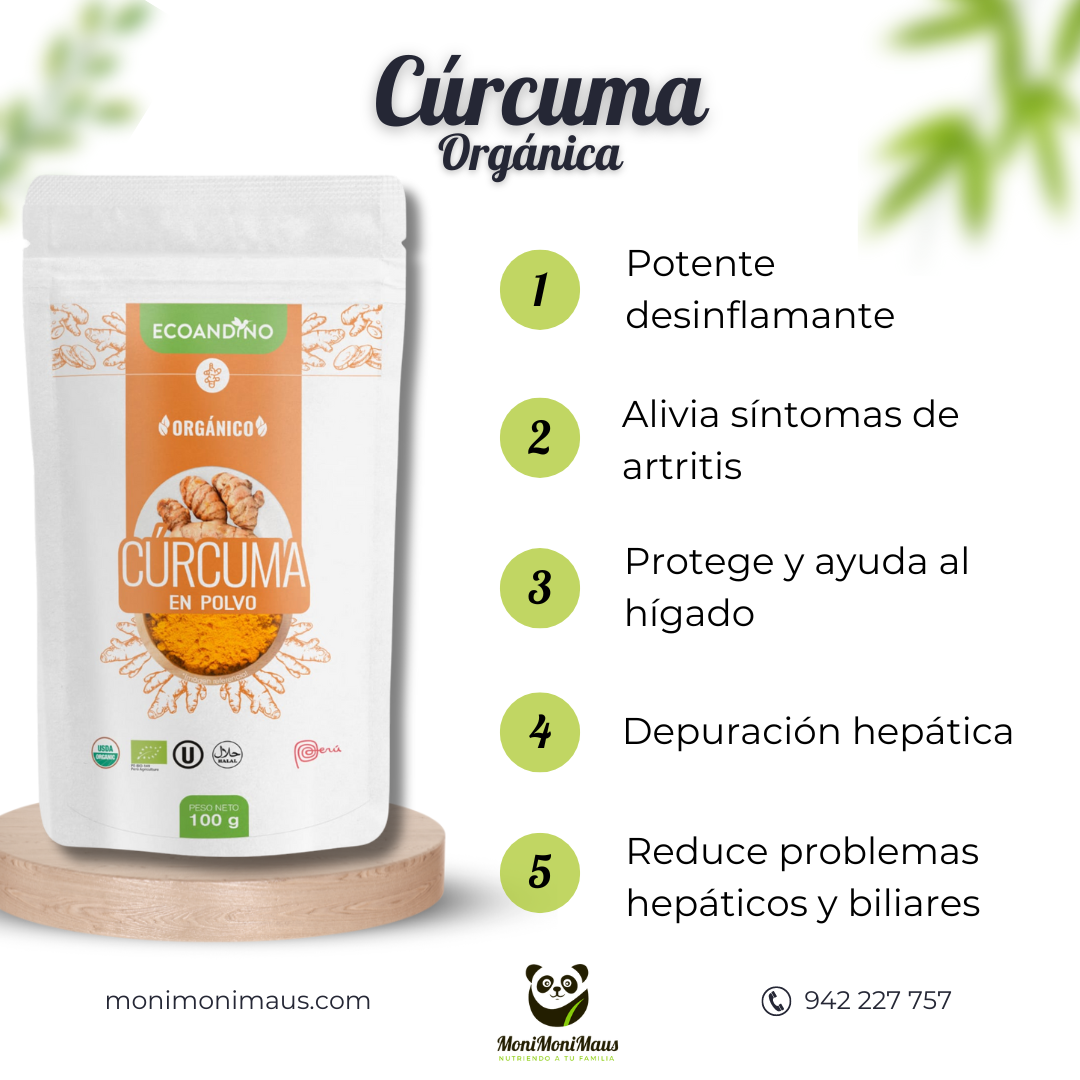 Cúrcuma pura orgánica Ecoandino