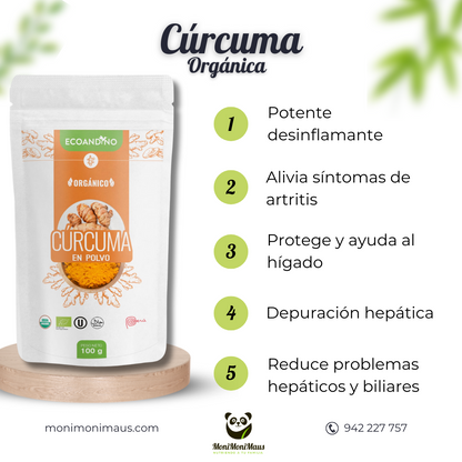 Cúrcuma pura orgánica Ecoandino