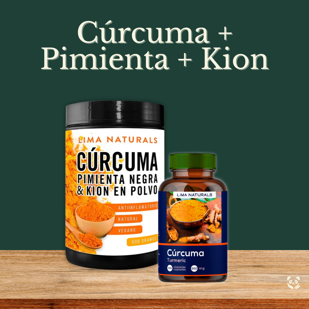 Cúrcuma + Pimienta Negra + Kión | Antiinflamatorio y analgésico natural diario Lima Naturals