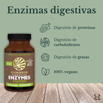 Sunwarrior Enzorb | Enzimas Digestivas Veganas en Cápsulas Sunwarrior
