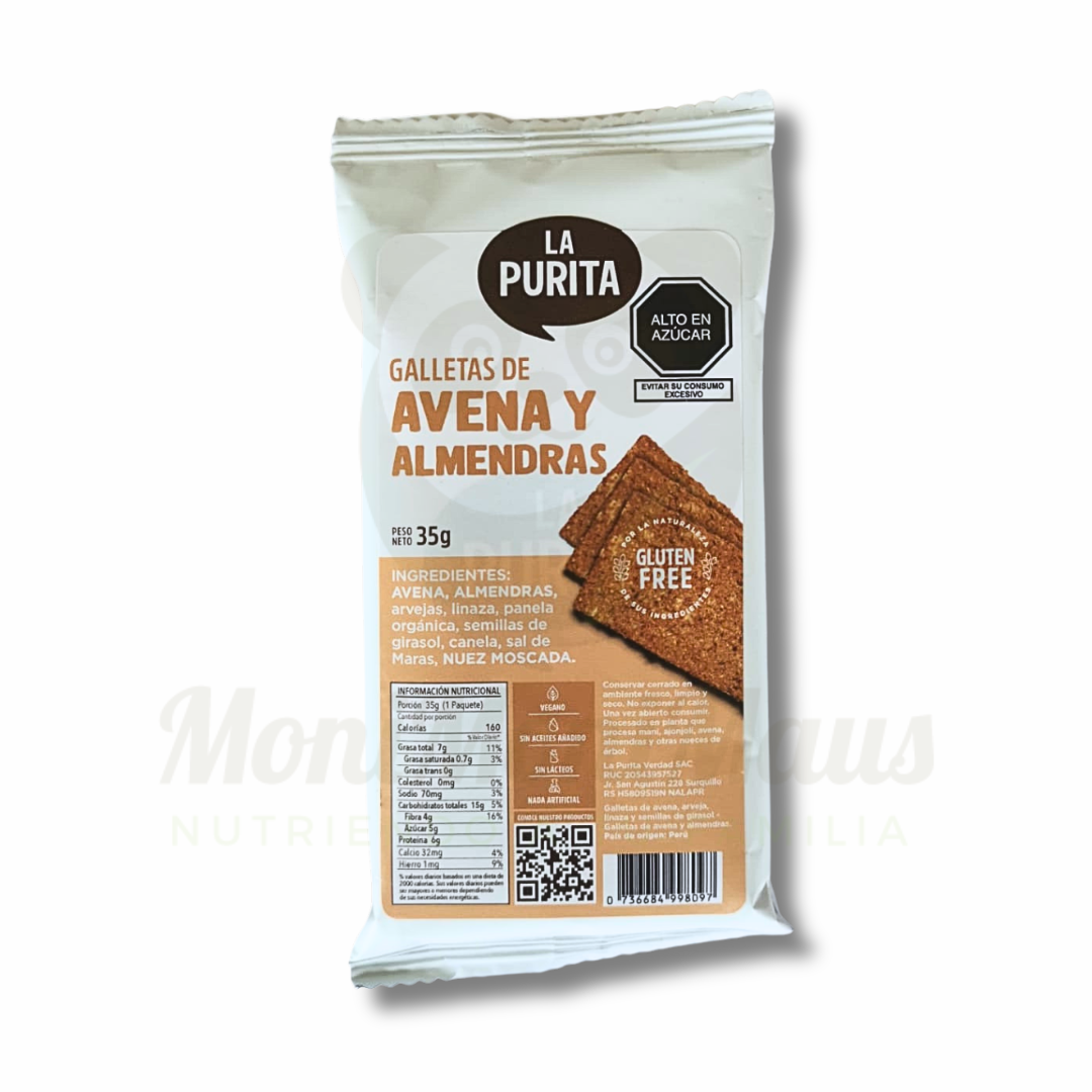 Galletas de Avena y Almendras La Purita