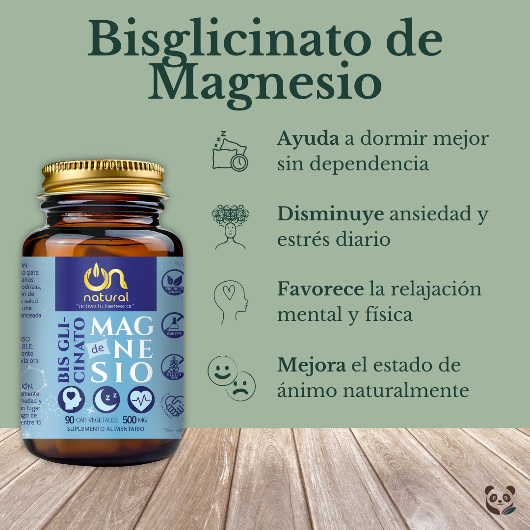 Bisglicinato de Magnesio en cápsulas vegetales | Descanso profundo y alivio del estrés ON NATURAL