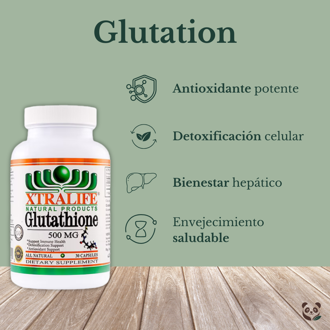 Glutatión 500 mg | Antioxidante y Detoxificación Celular Xtralife