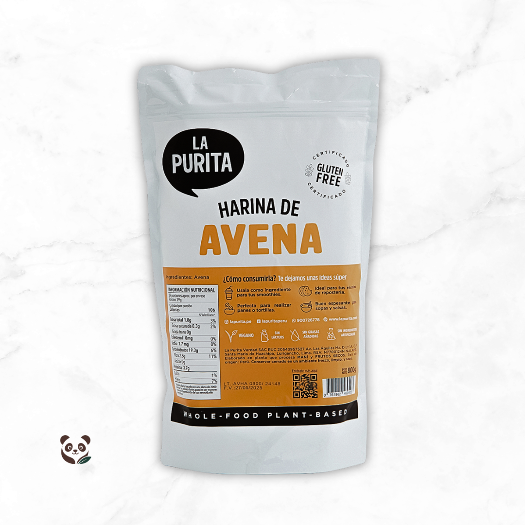 Harina de Avena | Alternativa sin gluten para recetas saludables La Purita