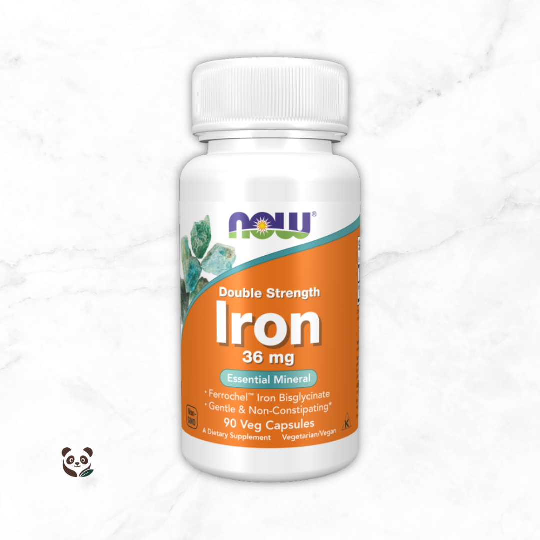 Bisglicinato de Hierro 36mg NOW | Energía y soporte inmune Now Foods