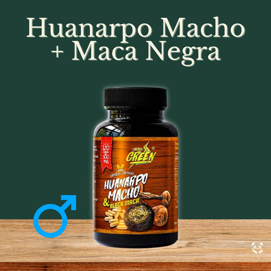 Huanarpo Macho con Maca Negra | Cápsulas naturales para vitalidad masculina Energy Green