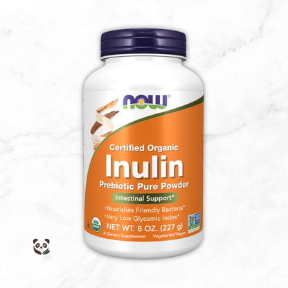 Inulina orgánica | Fibra Prebiótica para el bienestar intestinal Now Foods