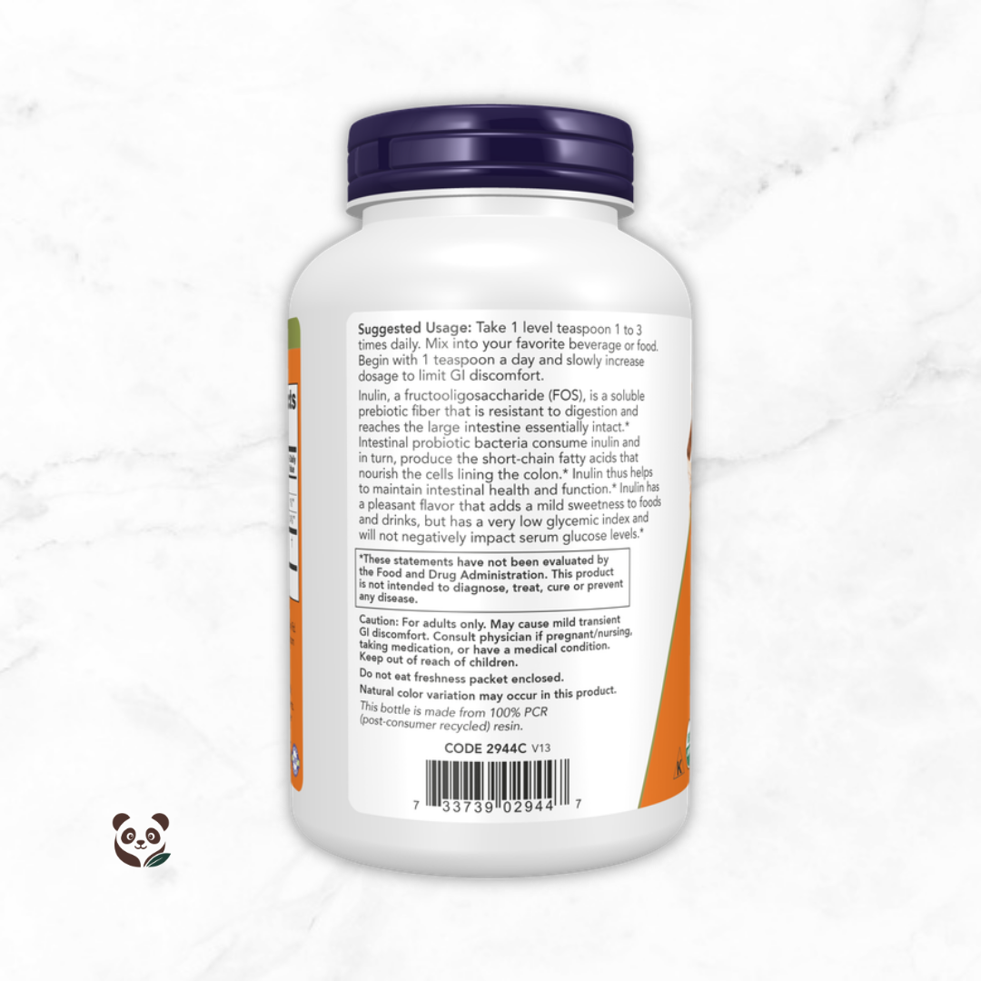 Inulina orgánica | Fibra Prebiótica para el bienestar intestinal Now Foods