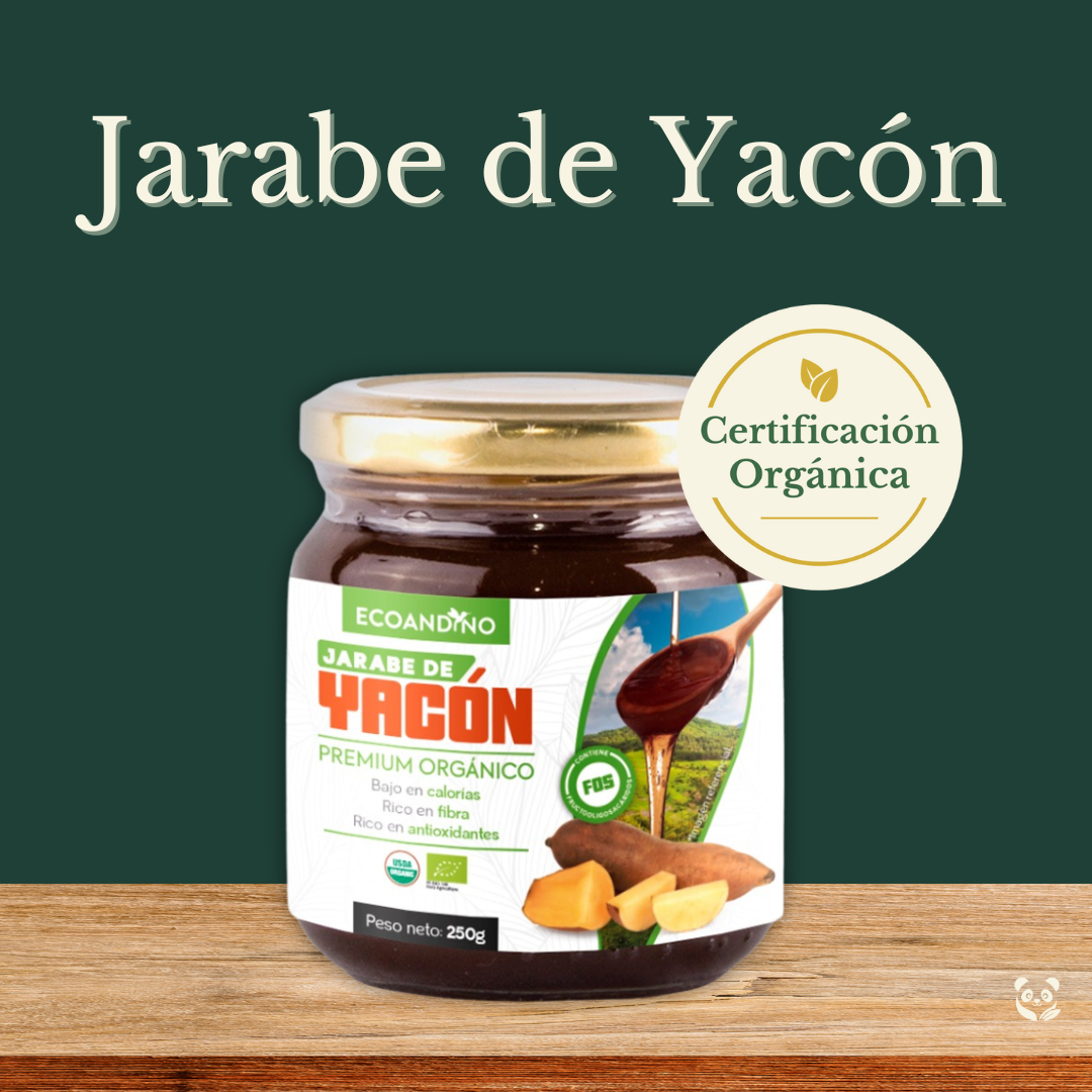Jarabe de Yacón Orgánico Premium | Endulzante natural y prebiótico Ecoandino