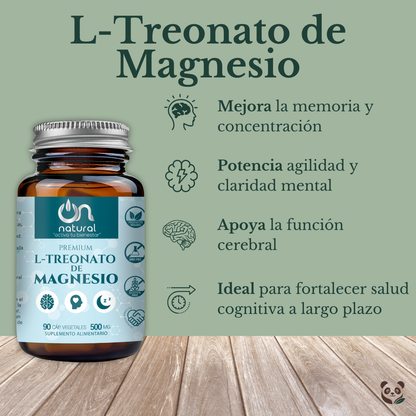 L-Treonato de Magnesio en cápsulas vegetales | Apoyo cognitivo natural desde dentro ON NATURAL
