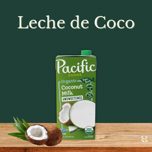 Leche de Coco orgánica sin azúcar| Bebida vegetal instantánea Pacific Foods