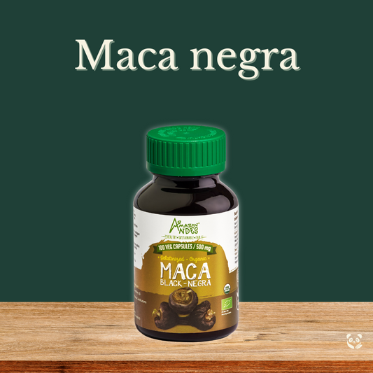 Maca Negra Orgánica en cápsulas | Energía física y mental natural Amazon Andes
