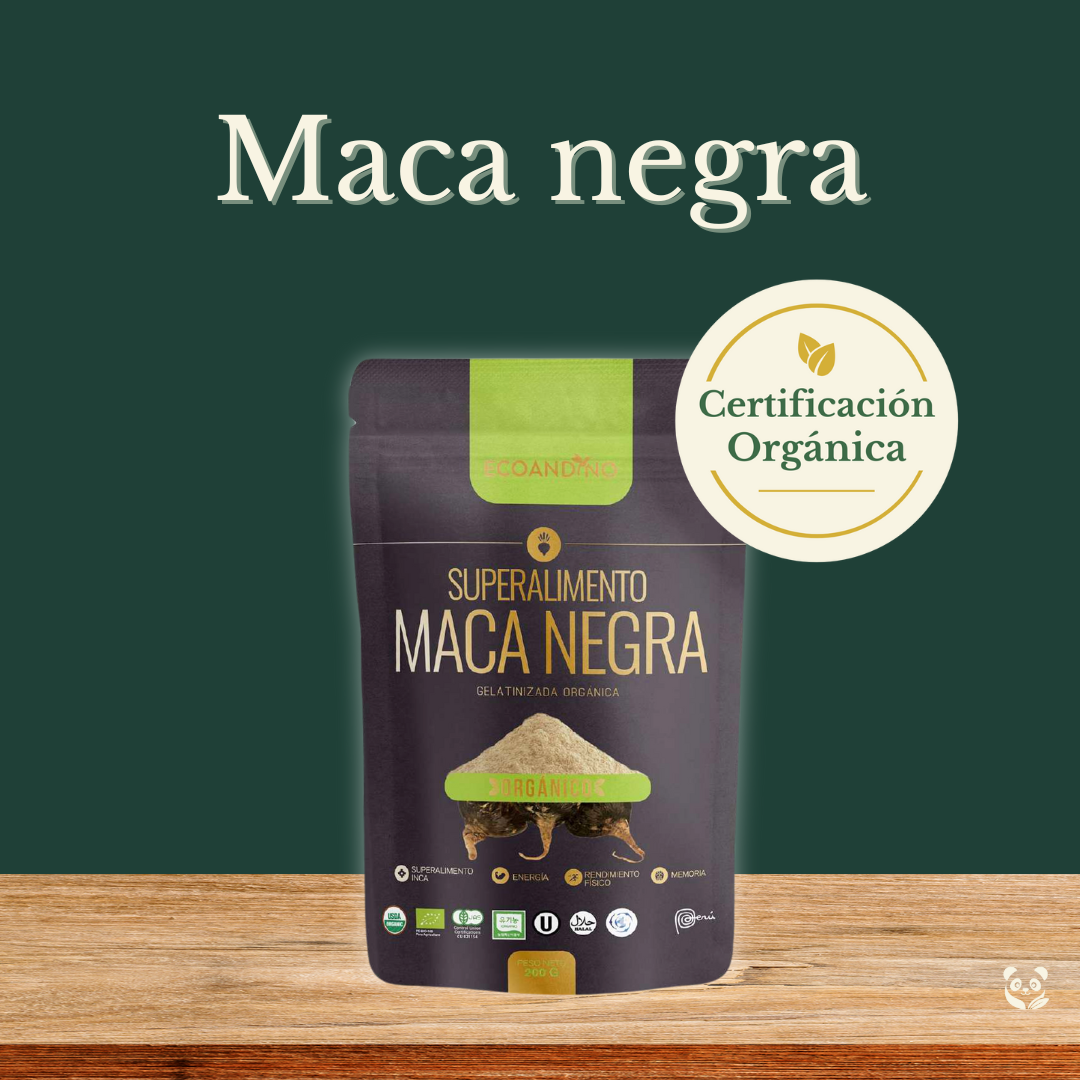 Maca Negra Gelatinizada Orgánica | Energía y Vitalidad Natural Ecoandino