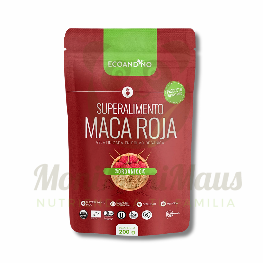 Maca roja gelatinizada orgánica Ecoandino