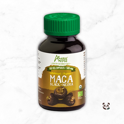 Maca Negra Orgánica en cápsulas | Energía física y mental natural Amazon Andes