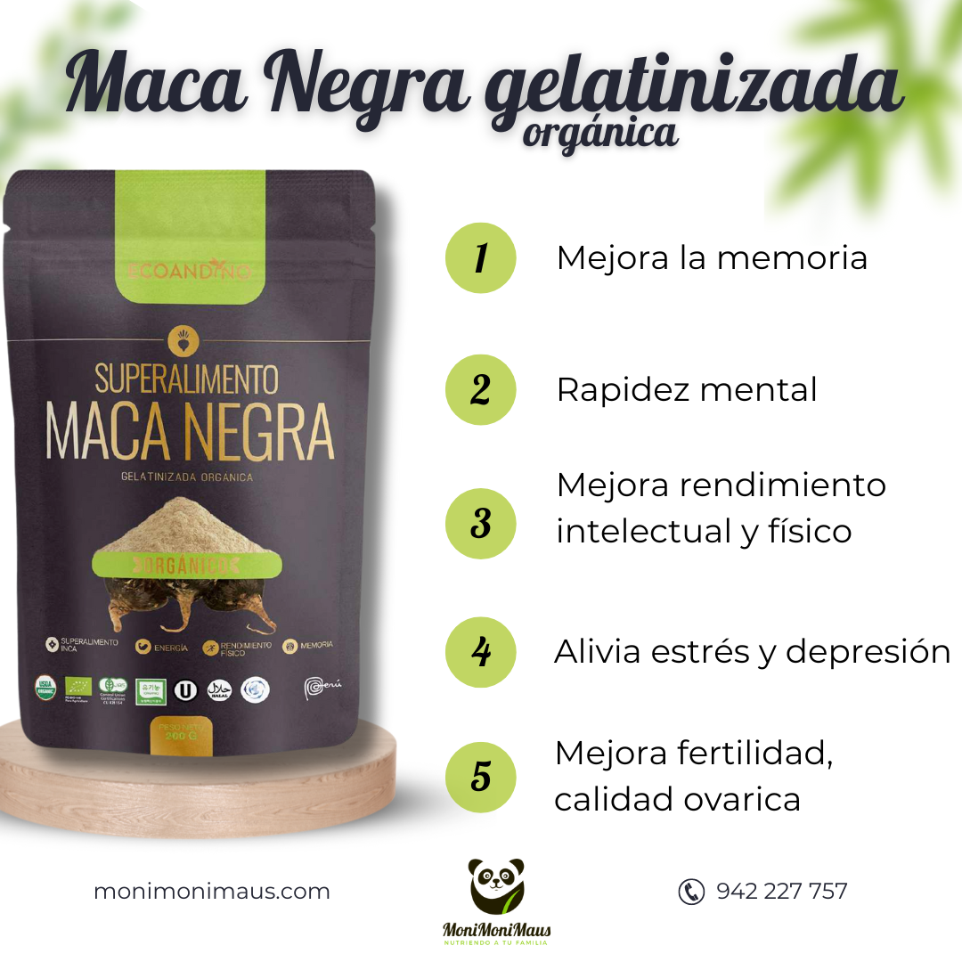 Maca Negra Gelatinizada orgánica Ecoandino