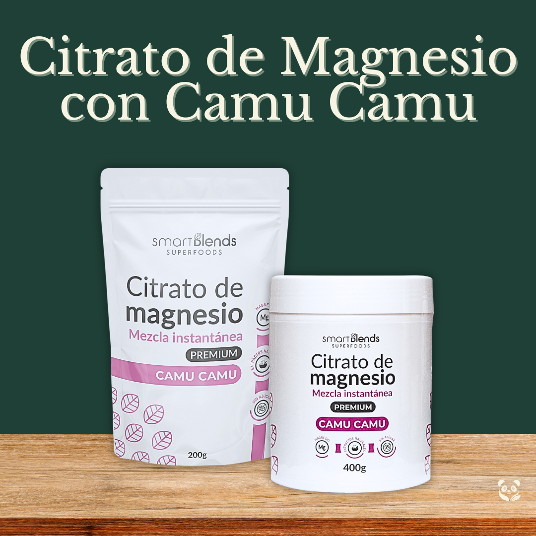 Citrato de Magnesio Premium con Camu Camu | Magnesio con vitamina C de alta absorción Smartblends