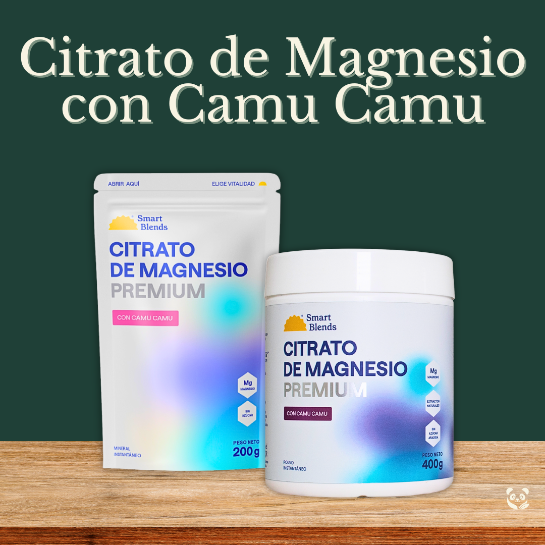Citrato de Magnesio Premium con Camu Camu | Magnesio con vitamina C de alta absorción Smartblends