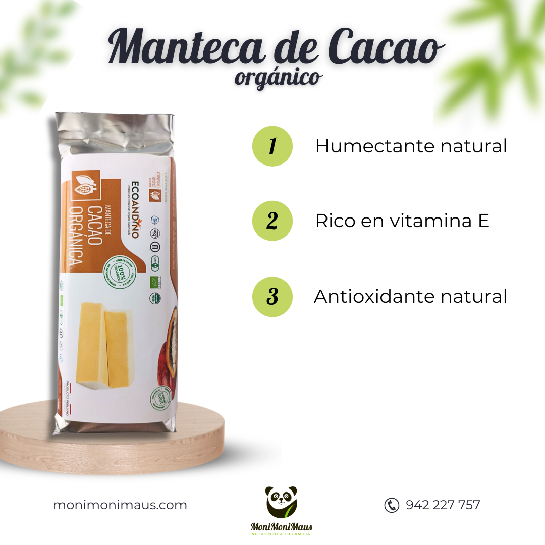 Manteca de cacao orgánica Ecoandino